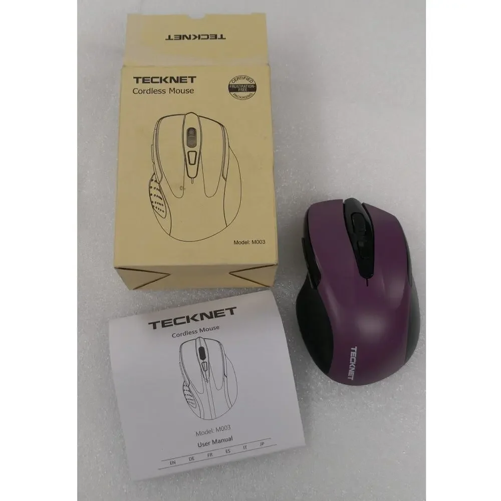 Purple Tecknet M003 Quiet Wireless Mouse 6 Buttons & Adjustable DPI Levels